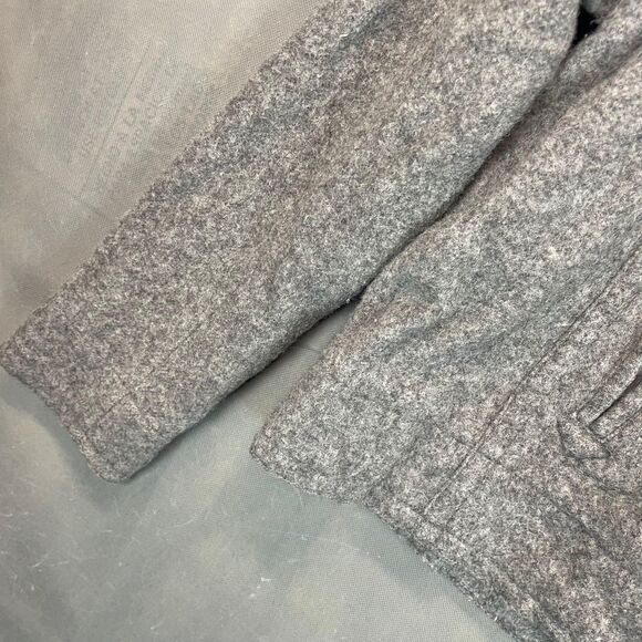 GAP Peacoat Jacket Women’s Size M Gray Double Breasted Pocket Wool Blend - Picture 3 of 12